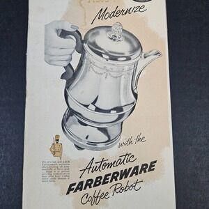 1953 Farberware Automatic Coffee Robot Vintage Print Ad Flavor-Guard‎ Percolator